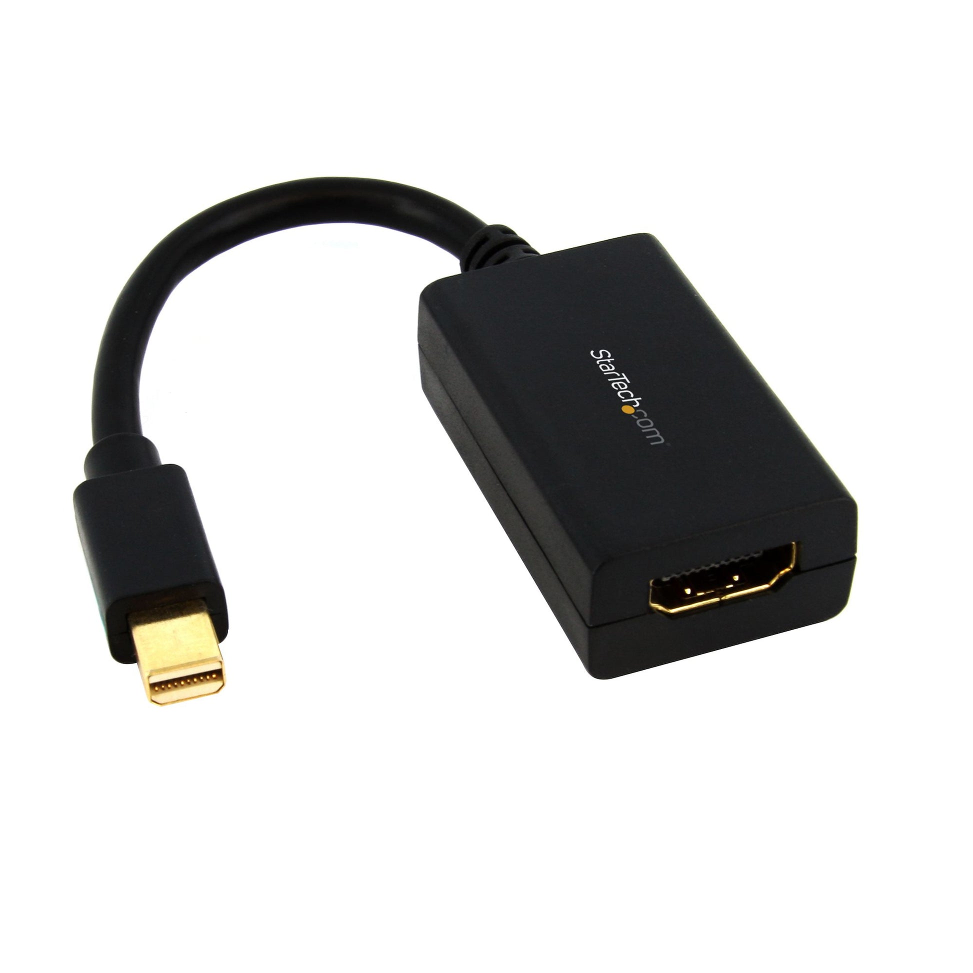 StarTech.com Mini DisplayPort to HDMI Adapter - mDP to HDMI Video Converter - 1080p - Mini DP or Thunderbolt 1/2 Mac/PC to HDMI Monitor/Display/TV - Passive mDP 1.2 to HDMI Adapter Dongle - Upgraded Version is MDP2HDEC-0