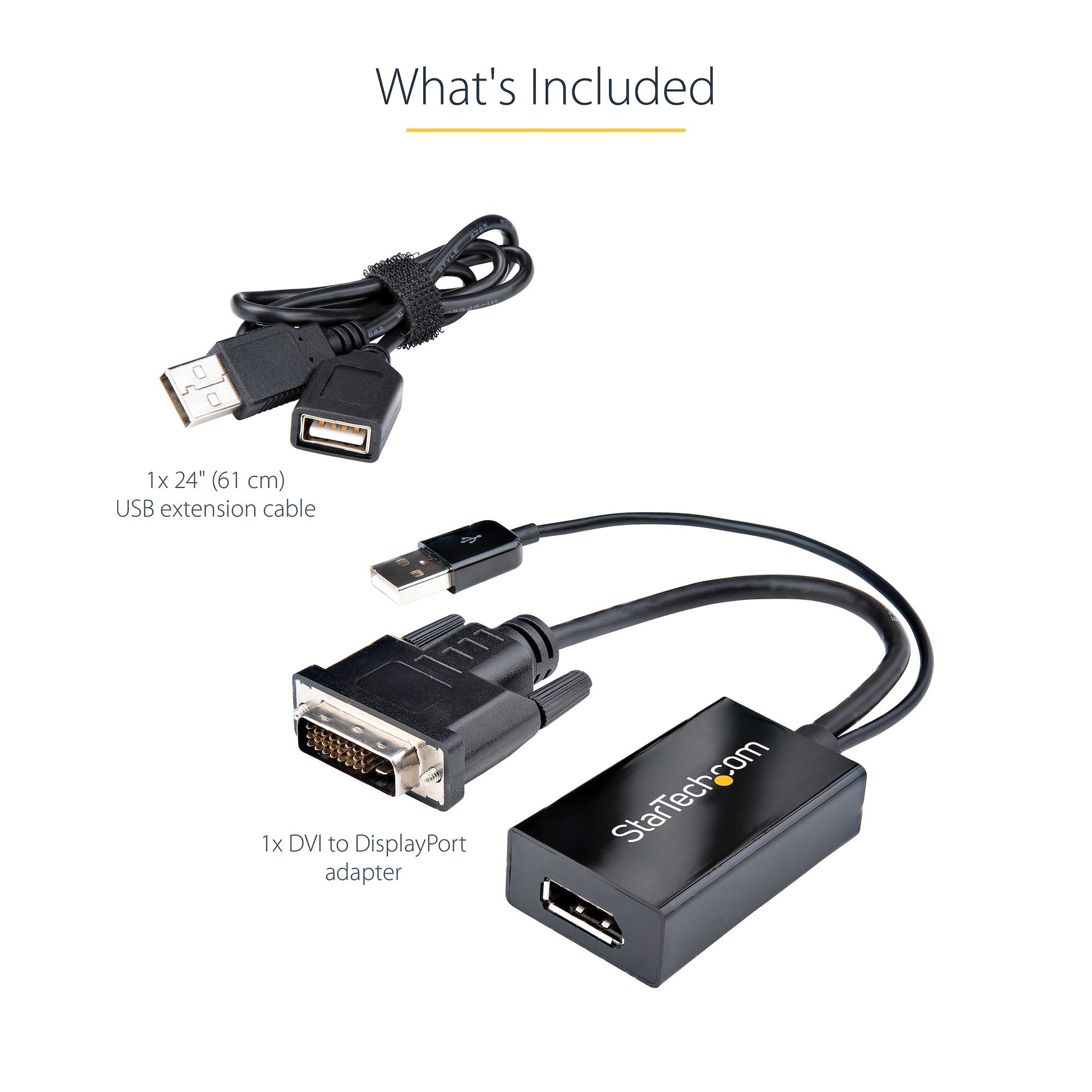 StarTech.com DVI to DisplayPort Adapter - USB Power - 1920 x 1200 - DVI to DisplayPort Converter - Video Adapter - DVI-D to DP-13