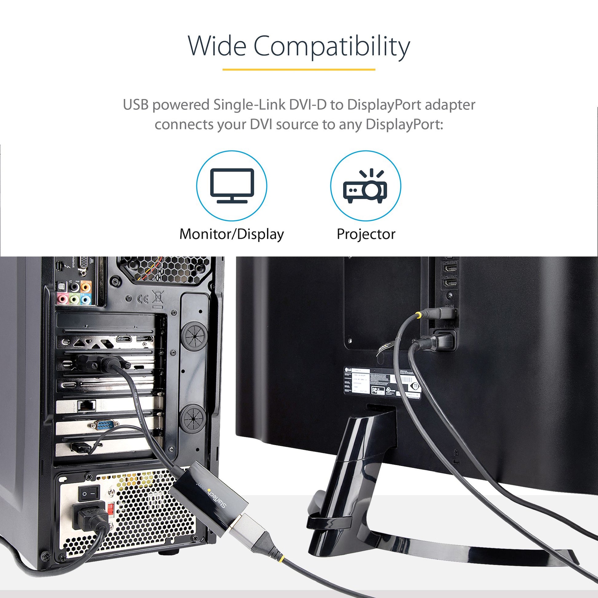 StarTech.com DVI to DisplayPort Adapter - USB Power - 1920 x 1200 - DVI to DisplayPort Converter - Video Adapter - DVI-D to DP-9