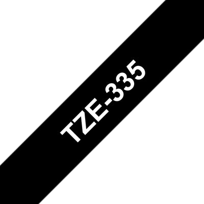 Brother TZE-335 label-making tape White on black TZ-0
