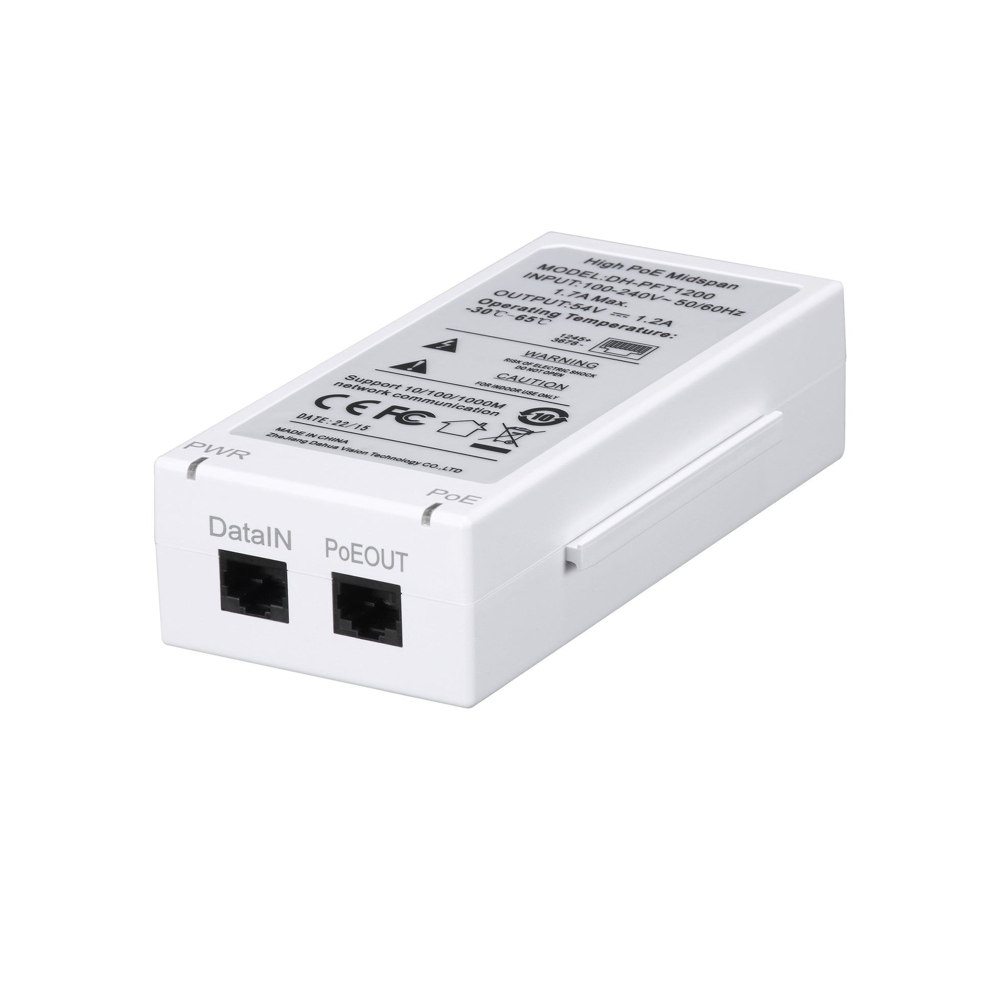 Dahua Technology PFT1200 PoE adapter Gigabit Ethernet-0