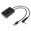 Targus ACA42AUZ cable gender changer USB 3.0 Type A, 3.5 mm USB Type C Black-0