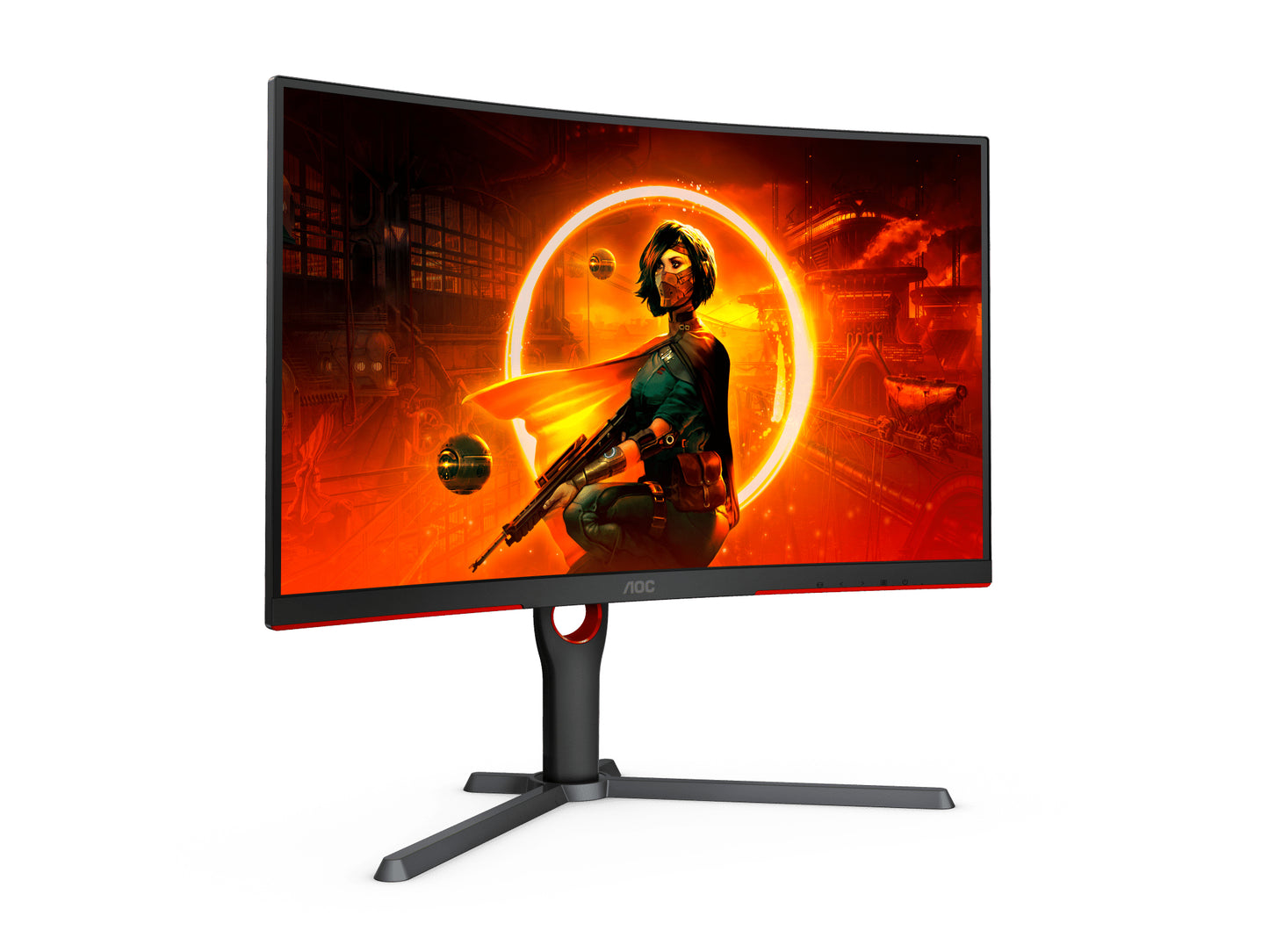 AOC G3 CQ27G3S computer monitor 68.6 cm (27") 2560 x 1440 pixels Quad HD LED Black, Red-1