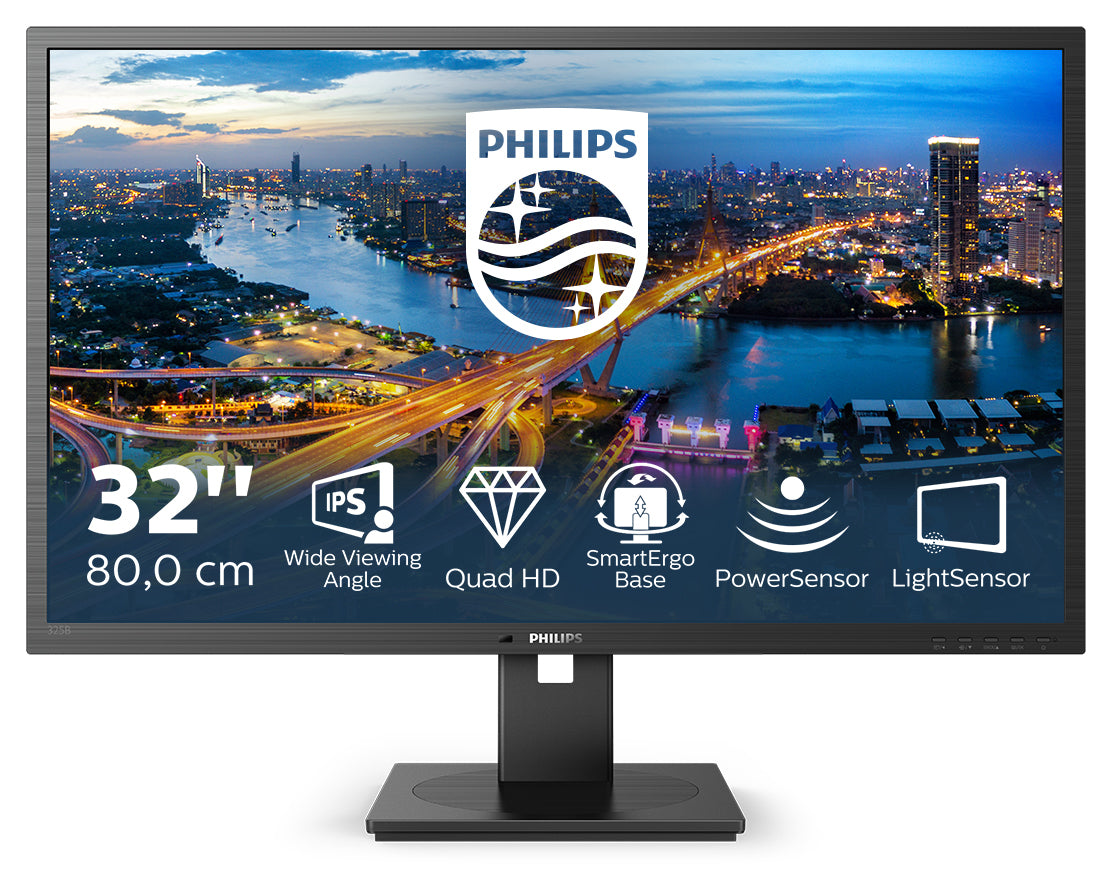 Philips B Line 325B1L/75 LED display 80 cm (31.5") 2560 x 1440 pixels Quad HD LCD Black-1