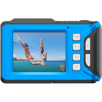 Zero-X Aqua Waterproof 4K UHD Digital Compact Camera (Blue)-1