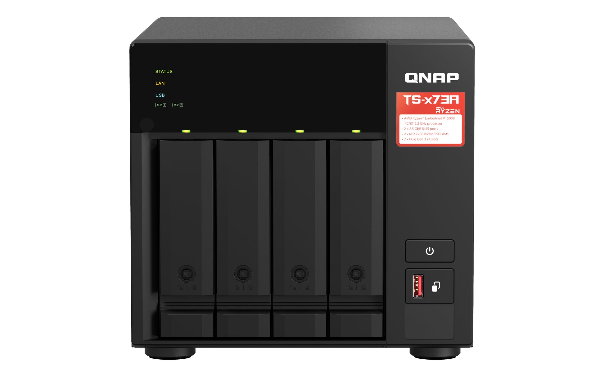 QNAP TS-473A NAS Tower Ethernet LAN Black V1500B-0