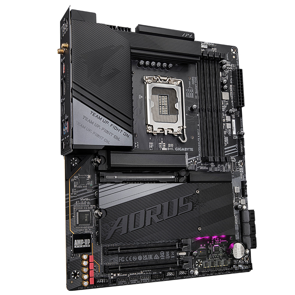 Gigabyte Z790 AORUS ELITE X WIFI7 Motherboard - Supports Intel 14th Gen CPUs, 16+1+2 phases VRM, up to 8266MHz DDR5 (OC), 3xPCIe 4.0 M.2, Wi-Fi 7, 2.5GbE LAN, USB 3.2 Gen 2x2-2