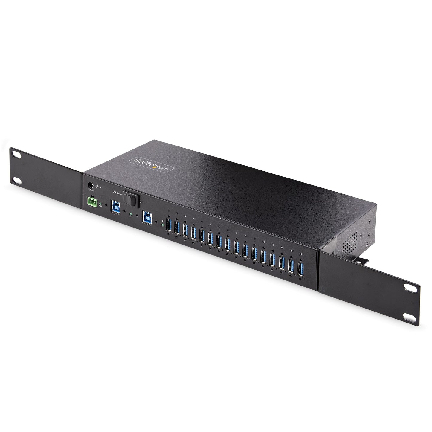 StarTech.com 16-Port Industrial USB 3.0 Hub 5Gbps, Metal, DIN/Surface/Rack Mountable, ESD Protection, Terminal Block Power, up to 120W Shared USB Charging, Dual-Host Hub/Switch-7