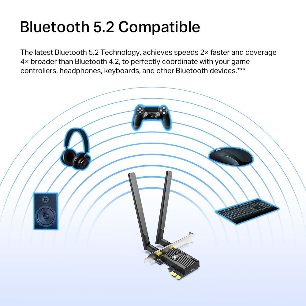 TP-Link Archer AX3000 Wi-Fi 6 Bluetooth 5.2 PCIe Adapter-4