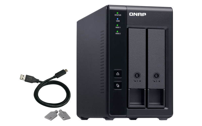 QNAP TR-002 storage drive enclosure HDD/SSD enclosure Black 2.5/3.5"-2