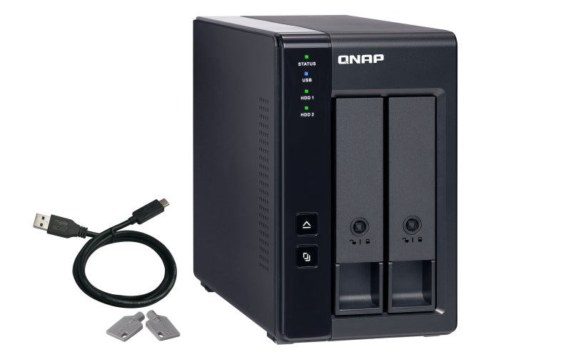 QNAP TR-002 storage drive enclosure HDD/SSD enclosure Black 2.5/3.5"-3