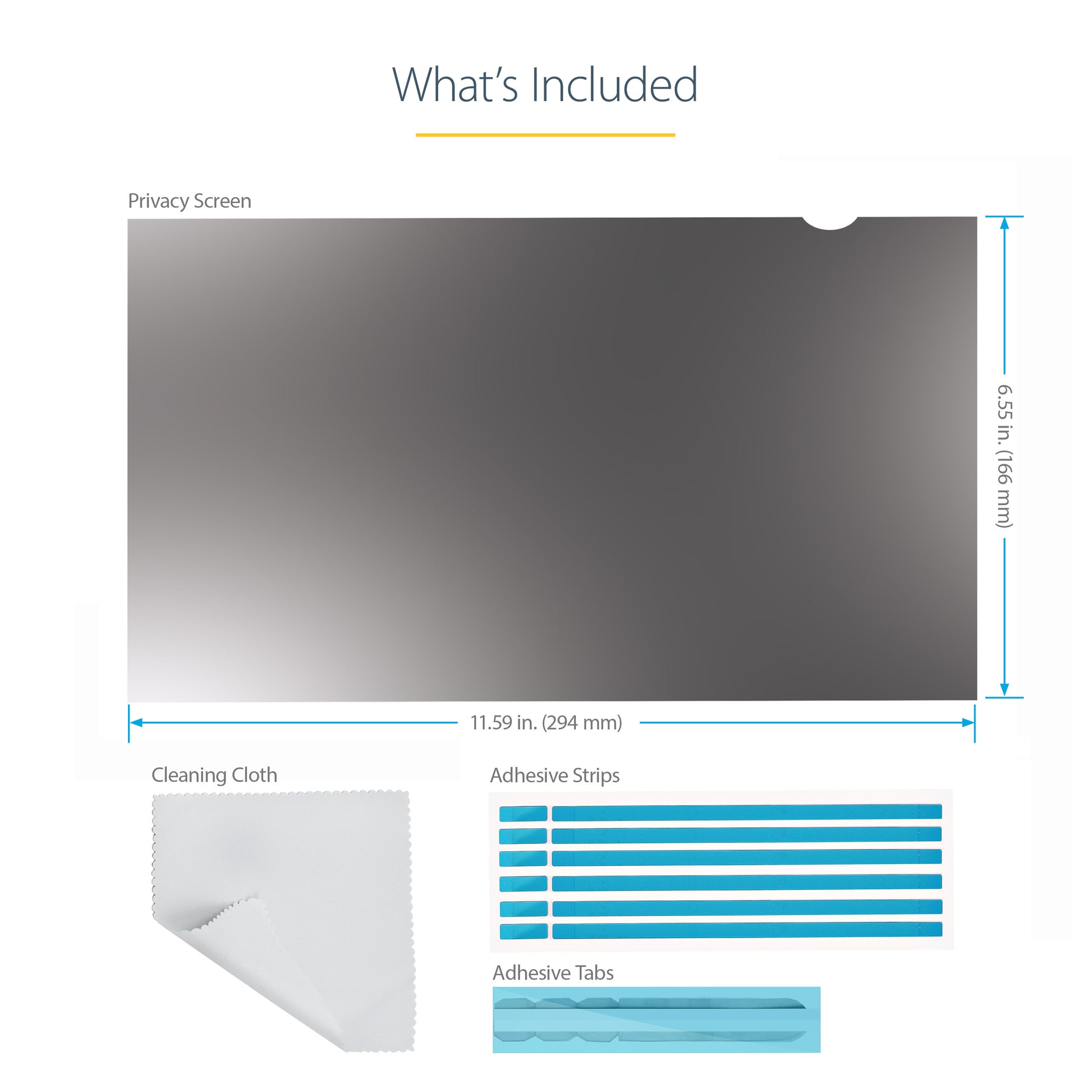 StarTech.com 13.3in Laptop Privacy Screen - Anti-Glare Privacy Filter for Widescreen (16:9) Displays - Laptop Monitor Screen Protector with 51% Blue Light Reduction - Reversible Matte/Glossy Sides-14