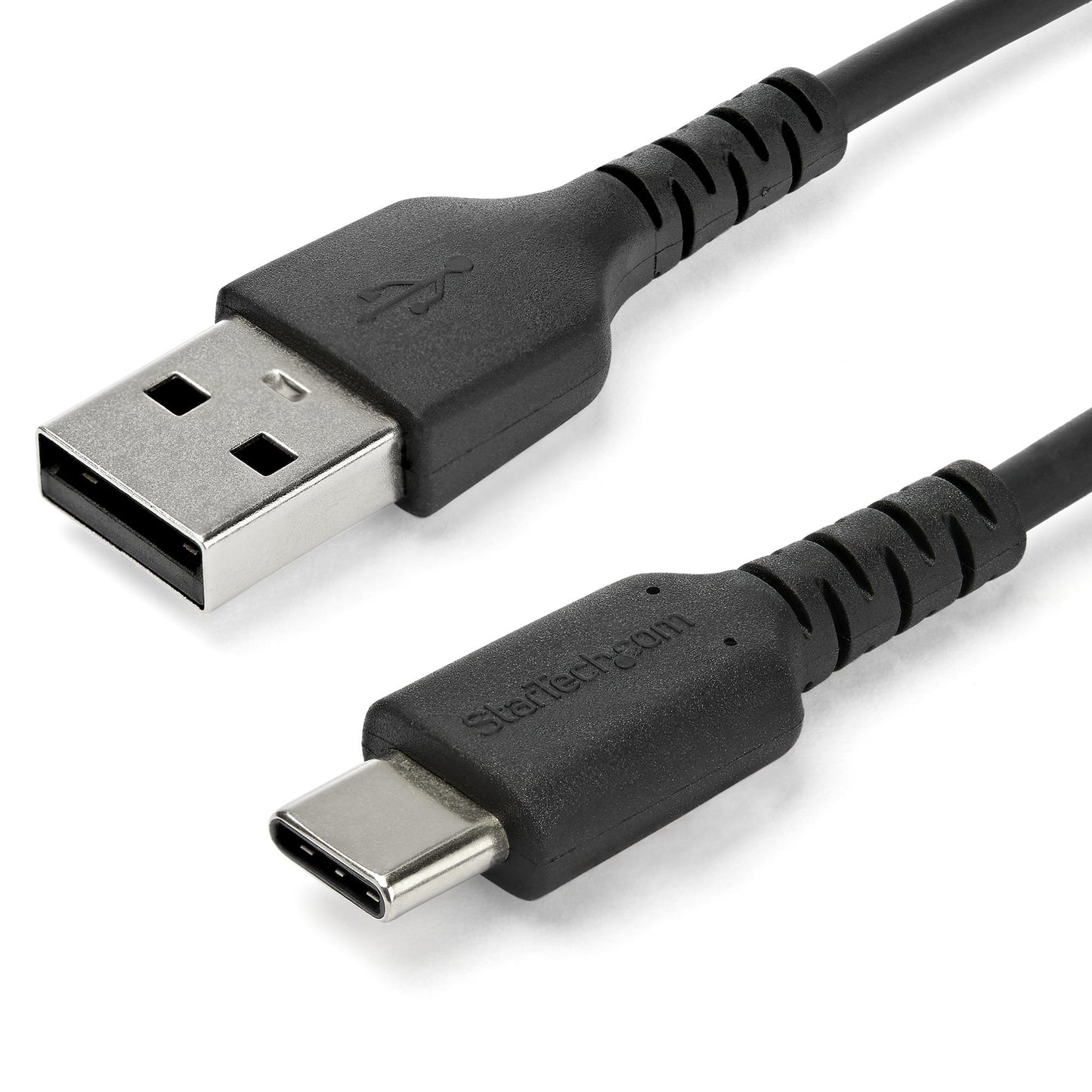 StarTech.com 2m USB A to USB C Charging Cable - Durable Fast Charge & Sync USB 2.0 to USB Type C Data Cord - Rugged TPE Jacket Aramid Fiber M/M 3A Black - Samsung S10, iPad Pro, Pixel-0