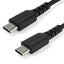 StarTech.com 2m USB C Charging Cable - Durable Fast Charge & Sync USB 2.0 Type C to USB C Laptop Charger Cord - TPE Jacket Aramid Fiber M/M 60W Black - Samsung S10 S20 iPad Pro MS Surface-0