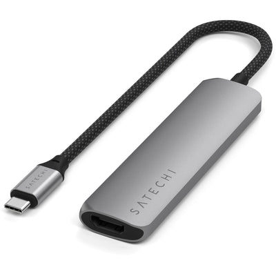 Satechi 4-in-1 USB-C Slim Multiport Adapter 4K (Space Grey)-0