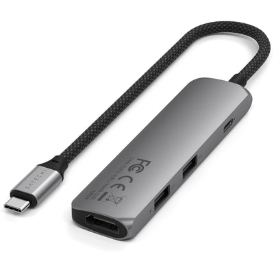 Satechi 4-in-1 USB-C Slim Multiport Adapter 4K (Space Grey)-1