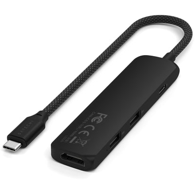 Satechi 4-in-1 USB-C Slim Multiport Adapter 4K (Black)-1