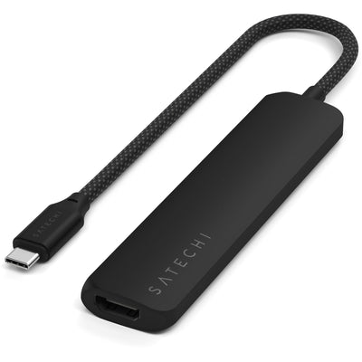 SatechiI 6-in-1 USB-C Slim Multiport Adapter 4K (Black)-0