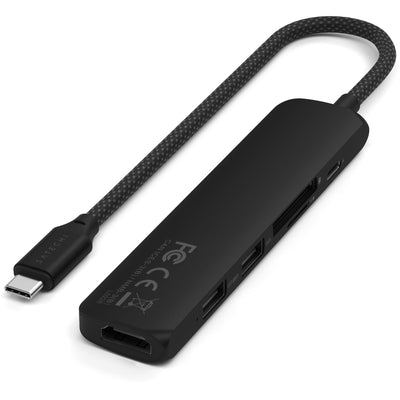 SatechiI 6-in-1 USB-C Slim Multiport Adapter 4K (Black)-1