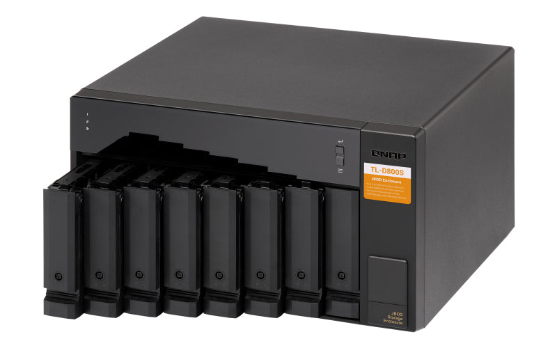 QNAP TL-D800S storage drive enclosure HDD/SSD enclosure Black, Grey 2.5/3.5"-2