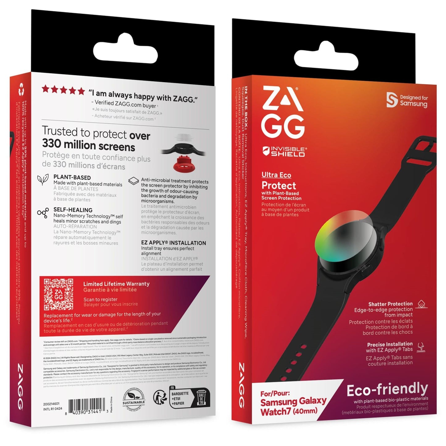 ZAGG Screen Protector 40mm for  Samsung Watch7-2