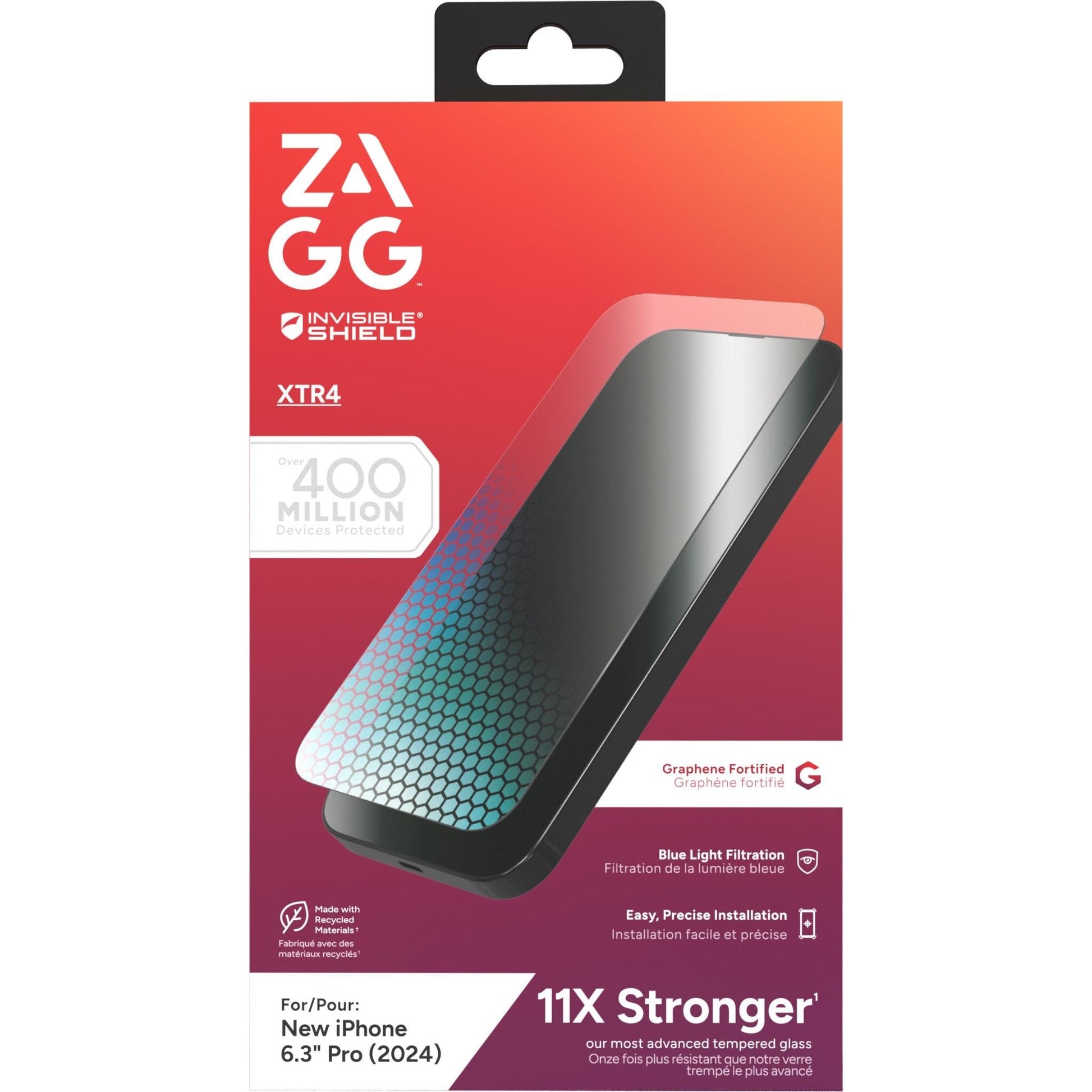 ZAGG InvisibleShield Glass XTR4 Screen Protector for iPhone 16 Pro-2