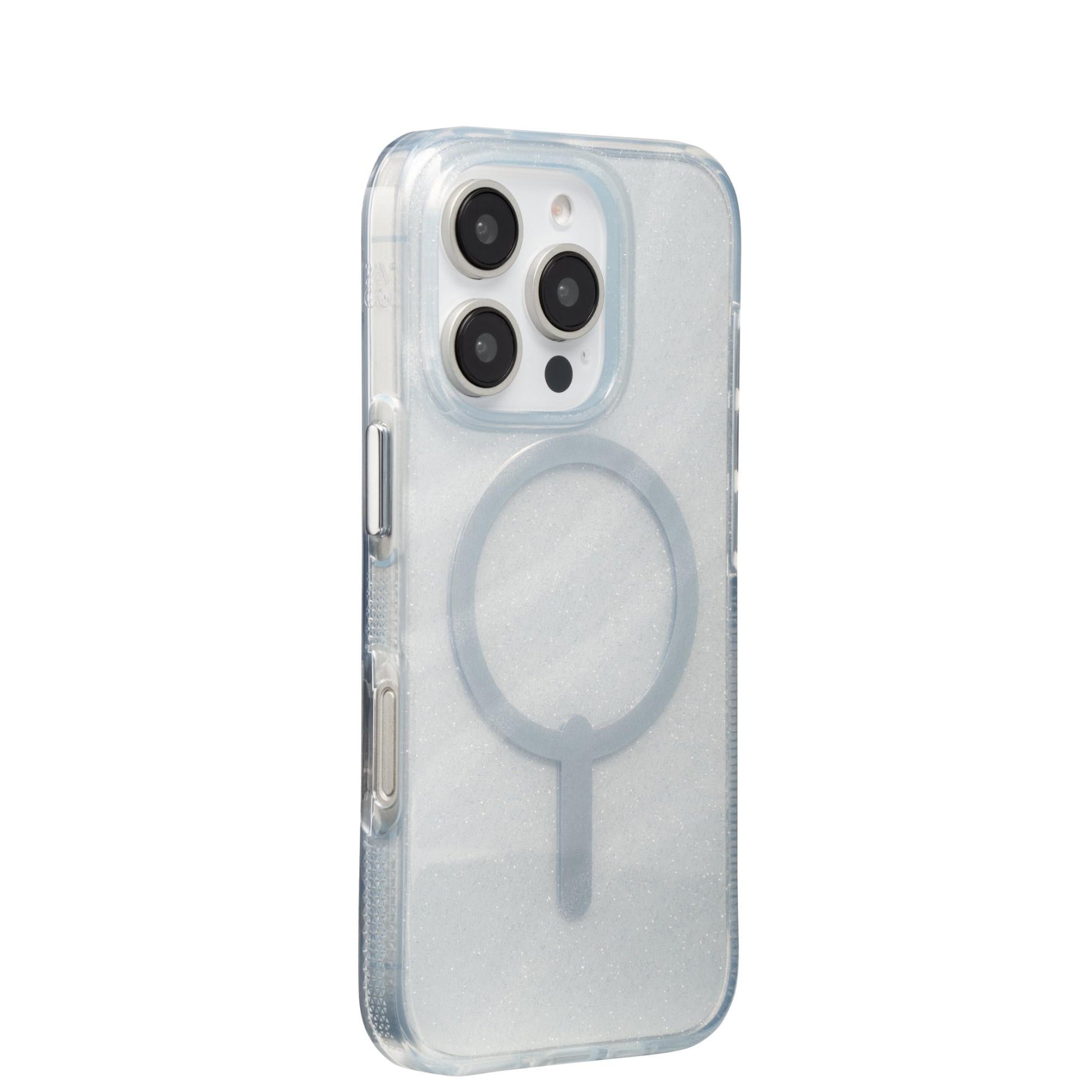 ZAGG Milan Snap Case for iPhone 16 Pro (White Swirl Glitter)-2