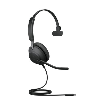 Jabra Evolve2 40 SE Headset Wired Head-band Calls/Music USB Type-C Black-1
