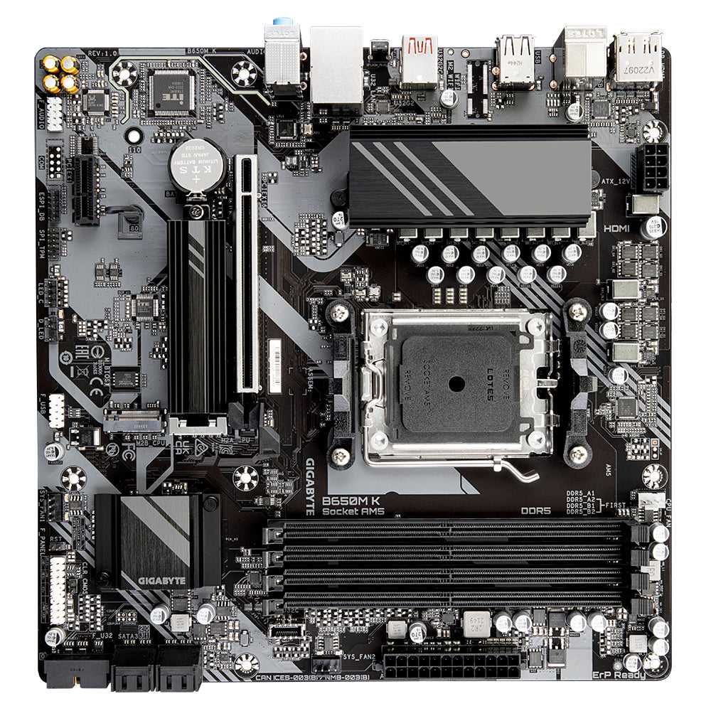 Gigabyte B650M K (rev. 1.0) AMD B650 Socket AM5 micro ATX-2