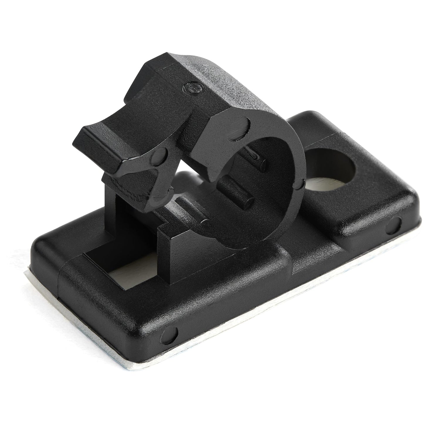 StarTech.com 100 Adhesive Cable Management Clips Black - Network/Ethernet/Office Desk/Computer Cord Organizer - Sticky Cable/Wire Holders - Nylon Self Adhesive Clamp UL/94V-2 Fire Rated-1