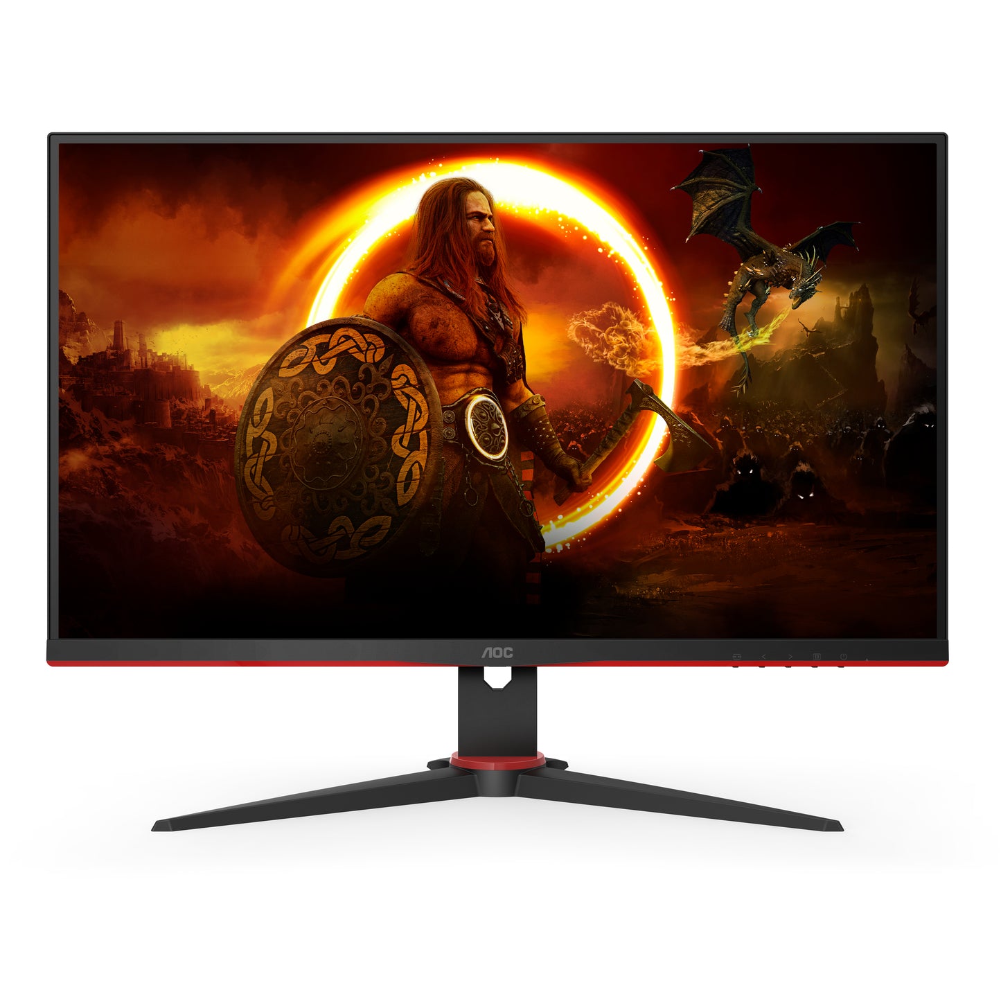 AOC 24G2SE computer monitor 60.5 cm (23.8") 1920 x 1080 pixels Full HD Black, Red-2