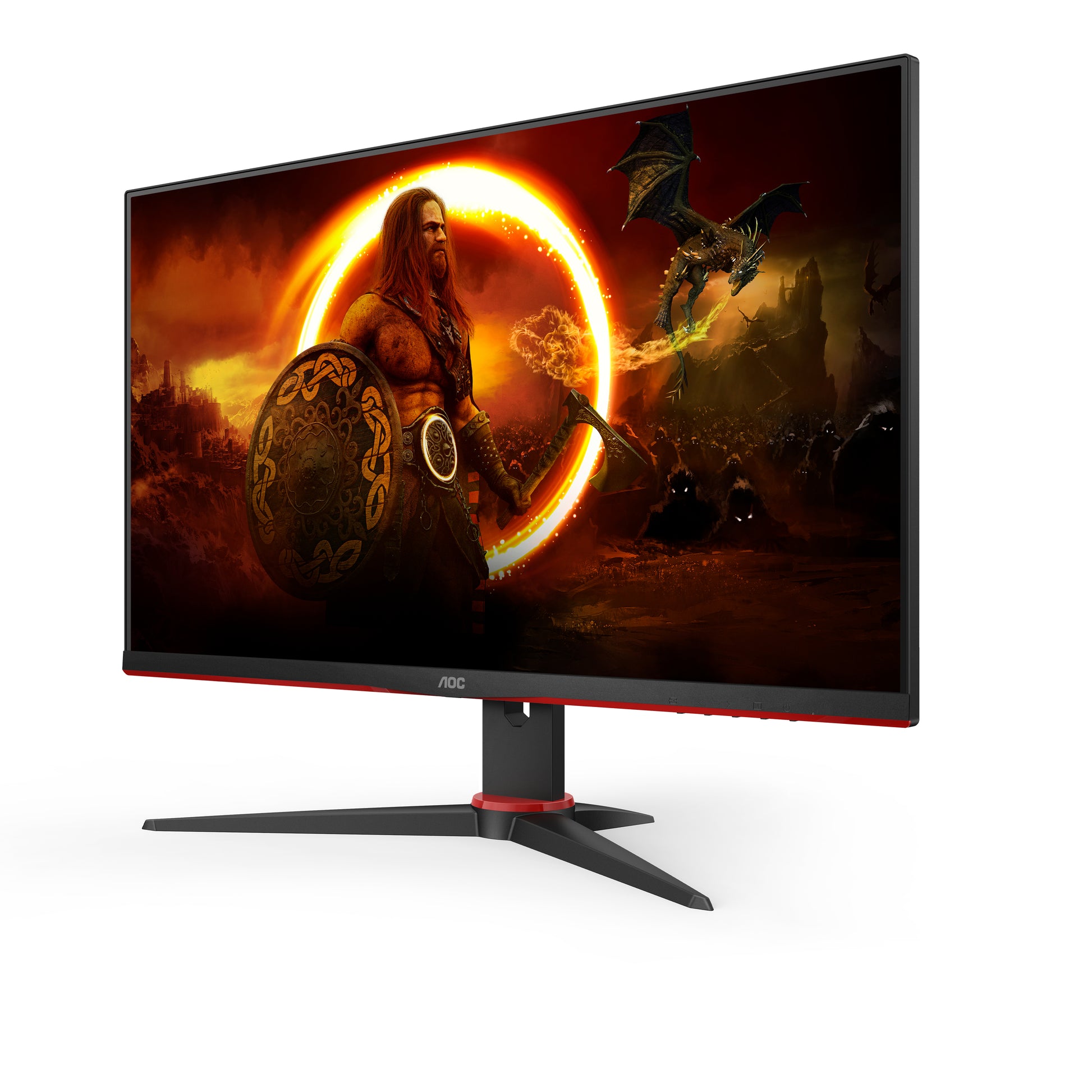 AOC 24G2SE computer monitor 60.5 cm (23.8") 1920 x 1080 pixels Full HD Black, Red-3