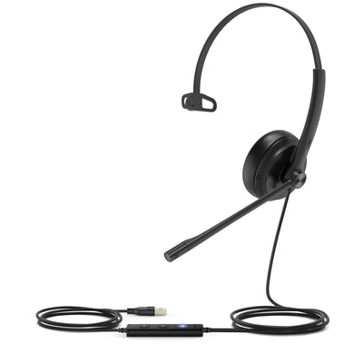 Yealink UH34 Mono Teams Headset Wired Head-band Office/Call center USB Type-A Black-0