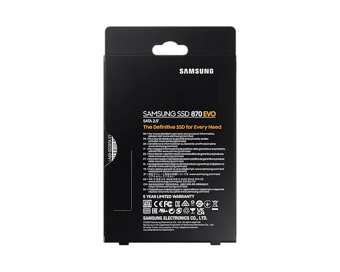 Samsung 870 EVO 2.5" 250 GB Serial ATA III V-NAND MLC-9