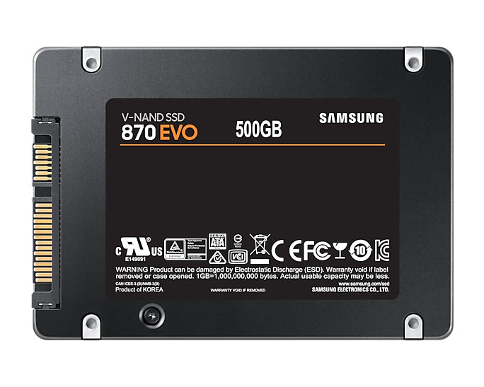 Samsung 870 EVO 2.5" 500 GB Serial ATA III V-NAND MLC-1