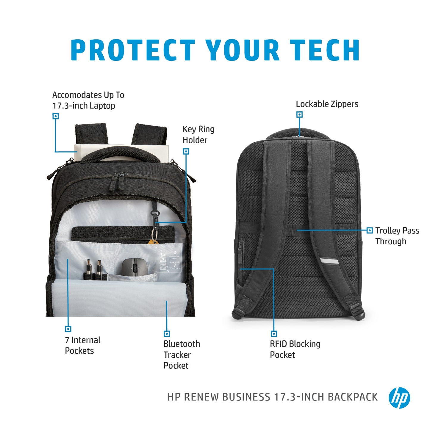HP Renew Business 17.3-inch Laptop Backpack-7