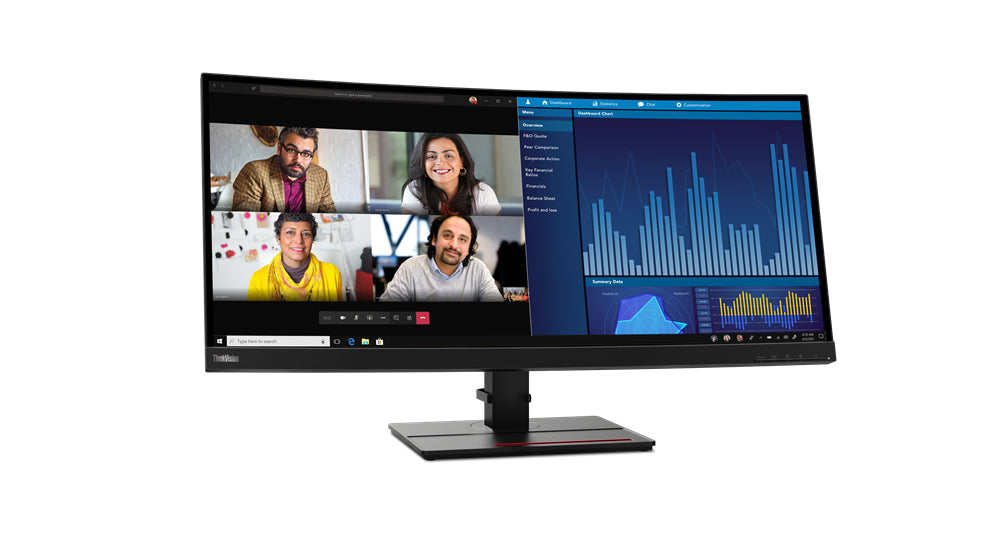 Lenovo ThinkVision P34w-20 LED display 86.7 cm (34.1") 3440 x 1440 pixels Wide Quad HD Black-0