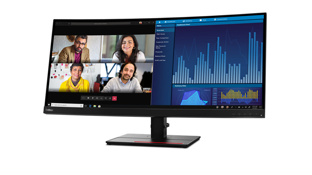 Lenovo ThinkVision P34w-20 LED display 86.7 cm (34.1") 3440 x 1440 pixels Wide Quad HD Black-7