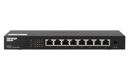 QNAP QSW-1108-8T network switch Unmanaged 2.5G Ethernet (100/1000/2500) Black-0