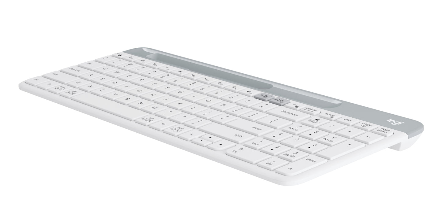 Logitech K580 keyboard Universal RF Wireless + Bluetooth Silver, White-1