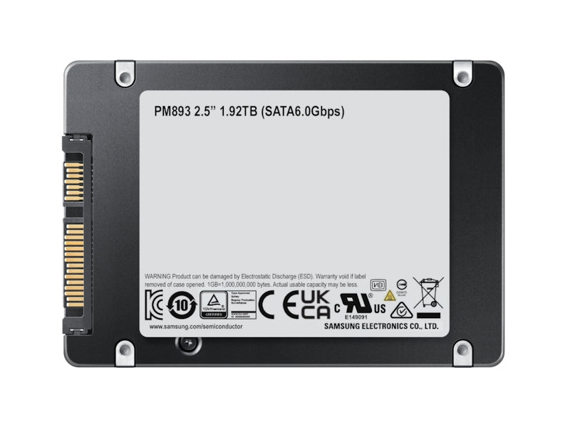 Samsung PM893 2.5" 1.92 TB Serial ATA III V-NAND TLC-4