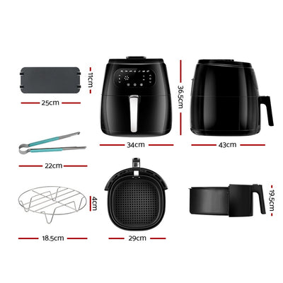 Devanti Air Fryer 8.5L LCD Fryers-1