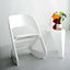 ArtissIn Set of 4 Dining Chairs Office Cafe Lounge Seat Stackable Plastic Leisure Chairs White-7