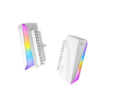 Antec 24PIN 90 degrees ARGB Adapter, Easy Routing, Bright RGB Rainbow effect White-0