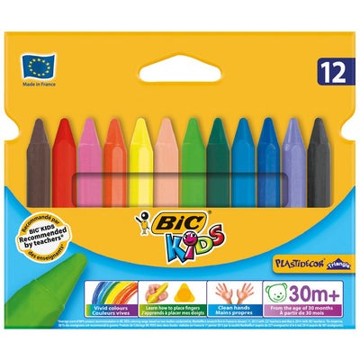 BIC Kids Triangular Crayons 12 Pack-0