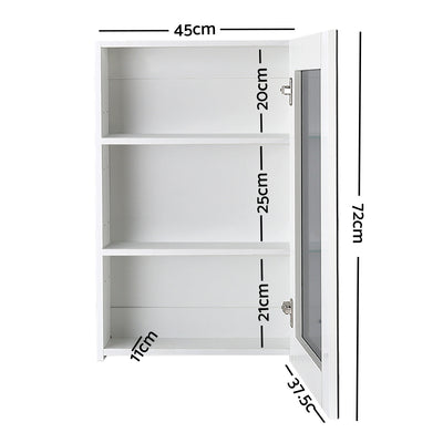 Cefito Bathroom Mirror Cabinet 450x720mm White-1