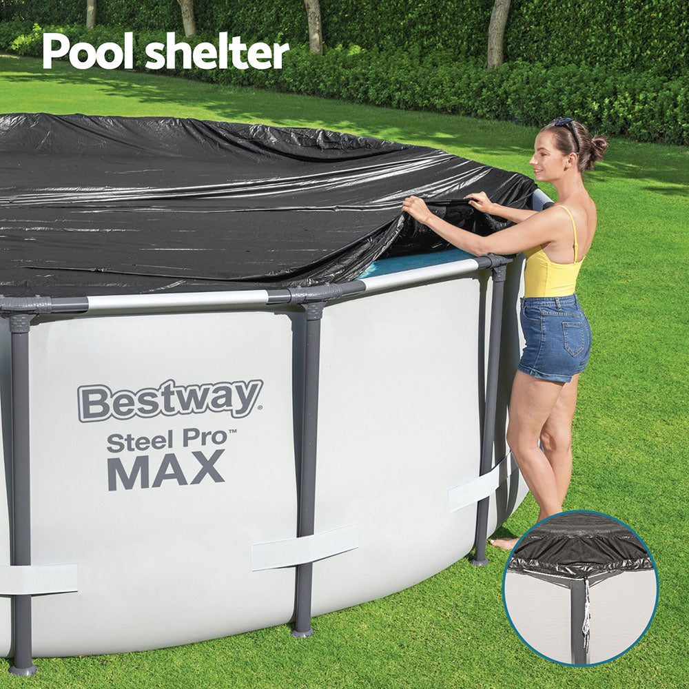 Bestway Pool Cover Fits 3.05m Round Above Ground Swimming Pool PVC Blanket-3