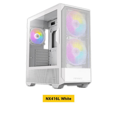 Antec NX416 Mesh White ATX. USB-C x1, USB 3.0 x. 2x ARGB 160mm + 1x ARGB 120mm Fans. LED & PWM Controller. SSD Storage, Cable Routing, Gaming Case-0