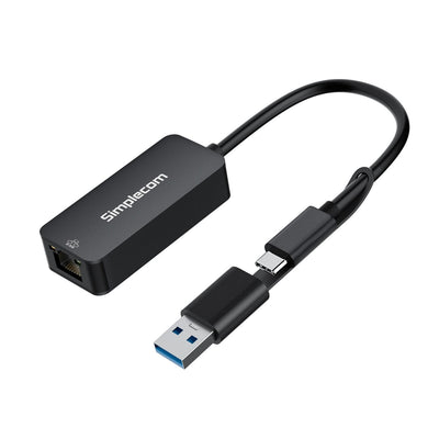 (LS) Simplecom NU405 SuperSpeed USB-C and USB-A to 2.5G Ethernet Network Adapter Aluminium 2.5Gbps LAN (LS> NU405C)-0