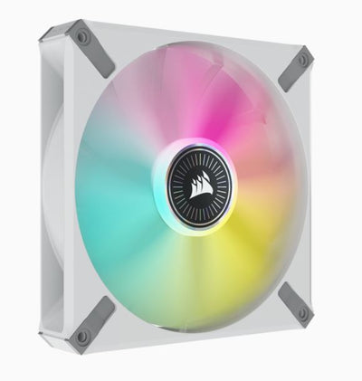 Corsair ML ELITE Series, ML140 RGB ELITE WHITE, 140mm Magnetic Levitation RGB Fan with AirGuide, Single Pack (LS)-0